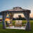 Balconera Polyethylene Double Roof with Aluminum Frame Patio Gazebo-94697089