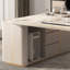 Table de bureau / table à thé en L en pierre frittée-1177259469