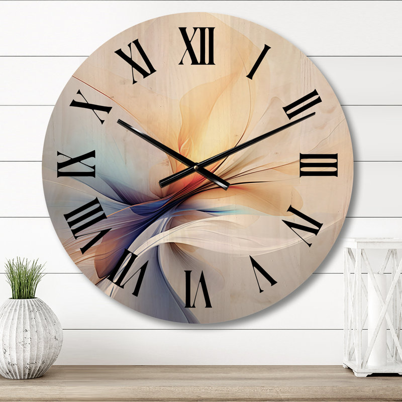 Horloge murale en bois massif Jigna, Petit