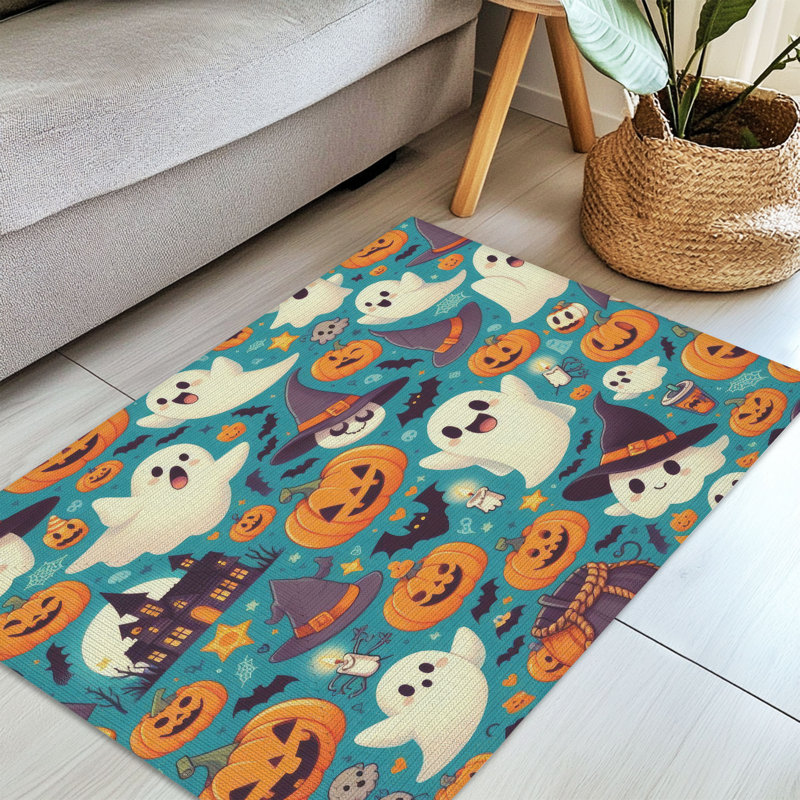 Tapis tressé Pumpkin Phantoms, Rectangulaire 3 pi x 5 pi
