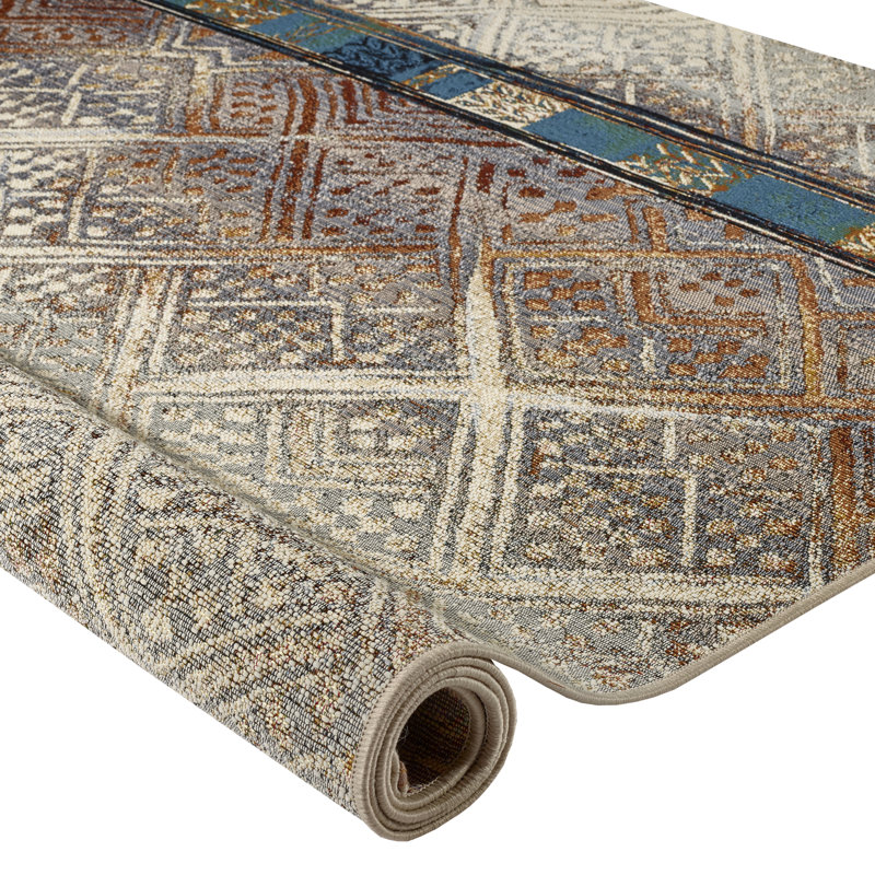 Gabryle Ikat Flatweave Area Rug, Runner 80 x 165cm
