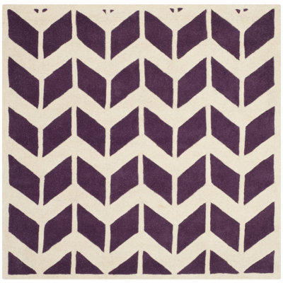 Deedie Hand Tufted Wool Chevron Rug