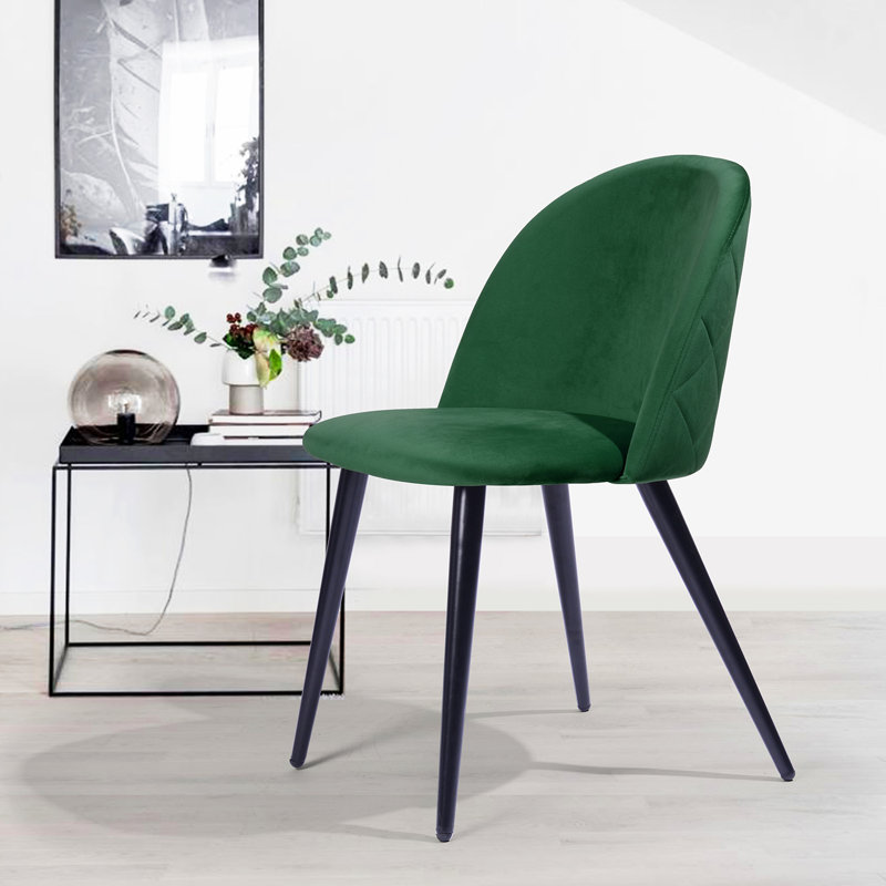 Dungorbery Upholstered Dining Chair, Dark Green
