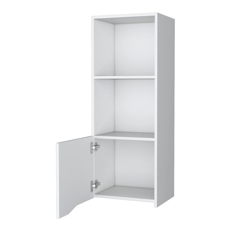 Armoire murale blanche avec étagère à chaussures - Unité de rangement pratique idéale pour les petits espaces