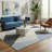 Rug Branch Luca 4' x 6' (3'11" x 5'10") Blue/Grey Abstract Area Rug, Mid-Century Modern, Medium Pile, Stain-Resistant Carpet - Living Room, Bedroom, Dining Room, and Kitchen-1999213482