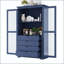 Armoire de cuisine de 44,7 po de largeur avec portes en verre et 4 tiroirs intégrés
