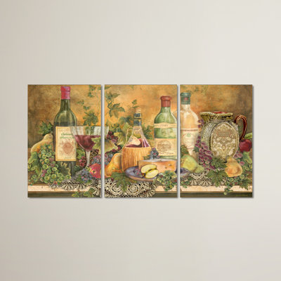 Ensemble de 3 plaques murales Ehme «Grapes of Tuscany Triptych»