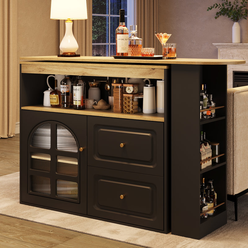 39cm Home Bar, Black