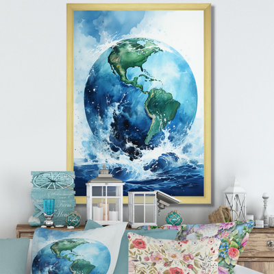 Earth Blue Planet I - Earth Canvas Wall Art