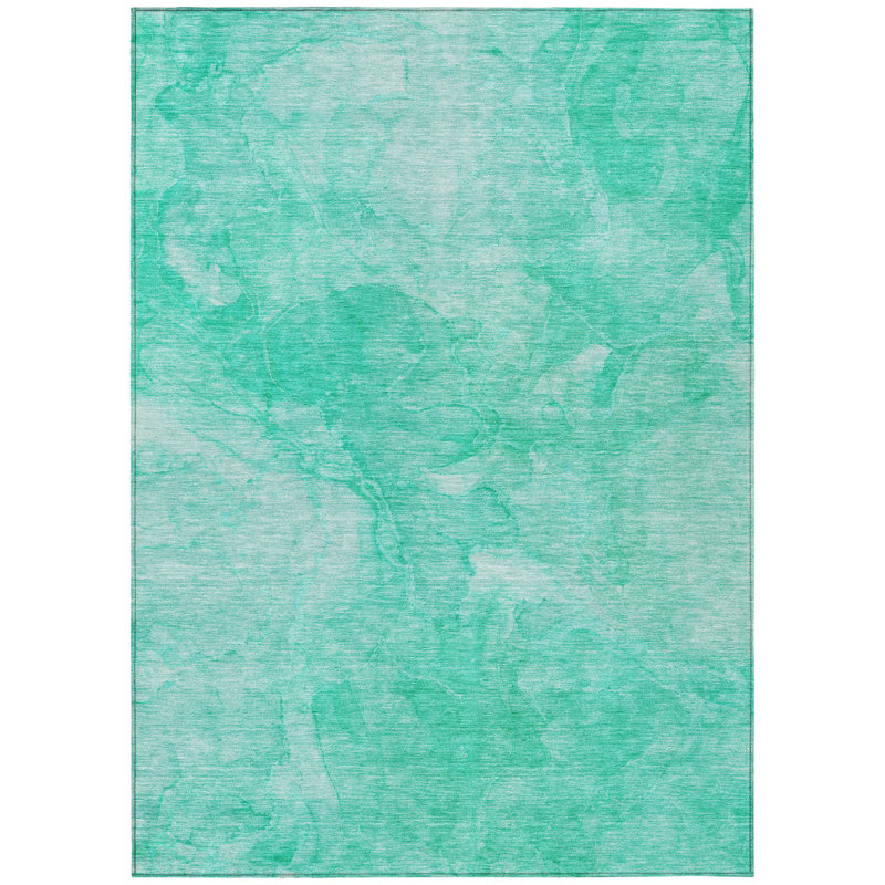 Tapis bleu sarcelle et turquoise 8 'X 10'