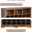 Buffet rustique brun avec rangement pour chaussures-1087067454