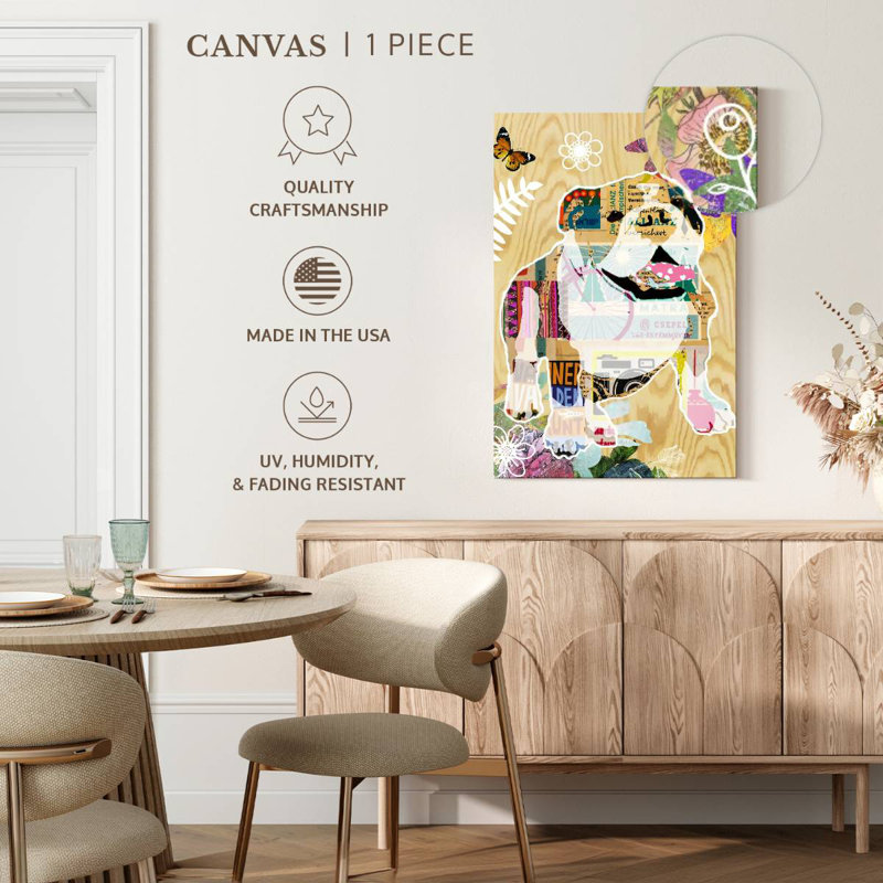 Brampt Pop Art Bulldog II, 39" H x 26" W
