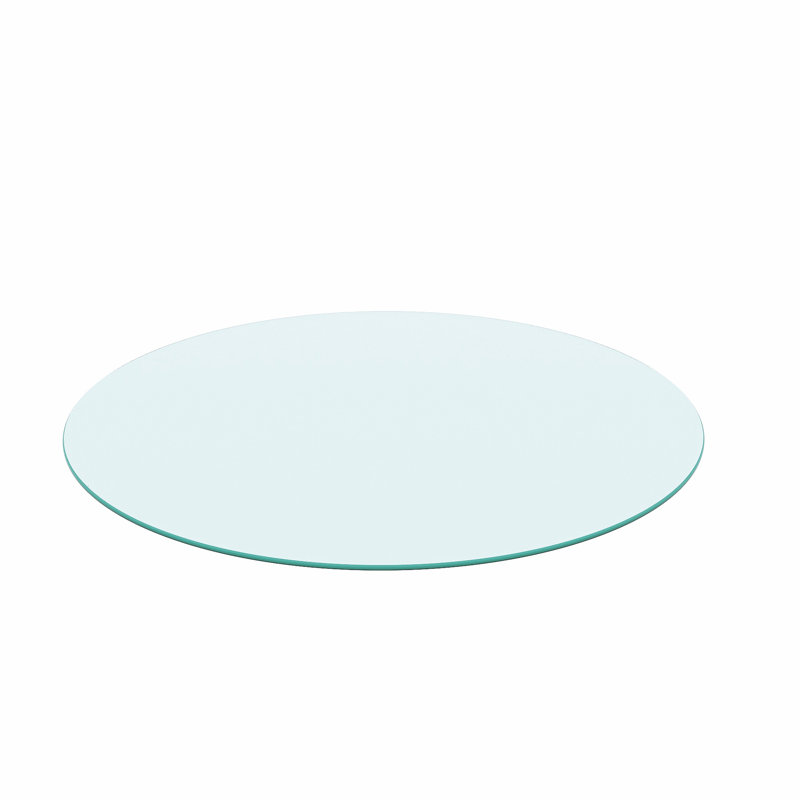 Padmukh Round Tempered Glass Table Top Clear Glass Round Polished Edge , 0.24" H x 20" W x 20" D