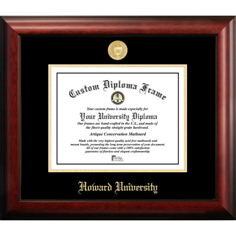 Cadre photo diplôme en relief university Howard, 11 po x 14 po