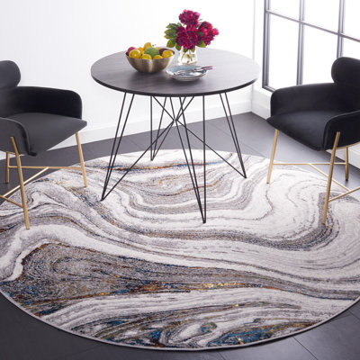 Tapis gris / bleu Alohi 211