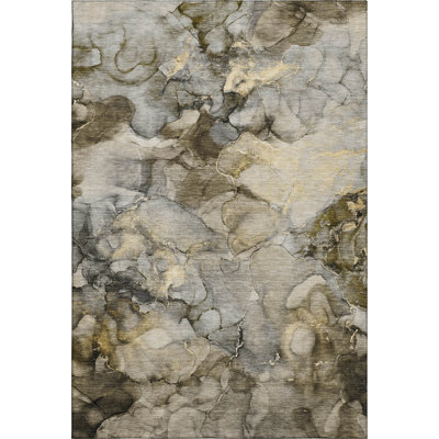Premium Machine Washable Mayfield AMF2018 Abstract Rug