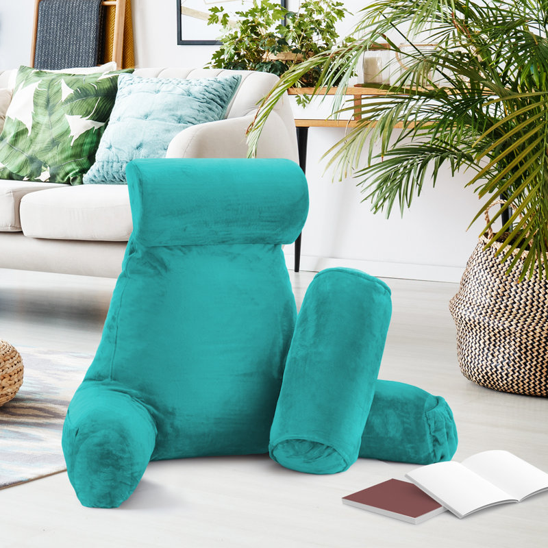 Nestl Reading Back Pillow For Reading & Bed Rest, 22" H x 36" W x 13" D, Teal