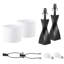 Ensemble de lampes de table noires 23,5 po Lisia