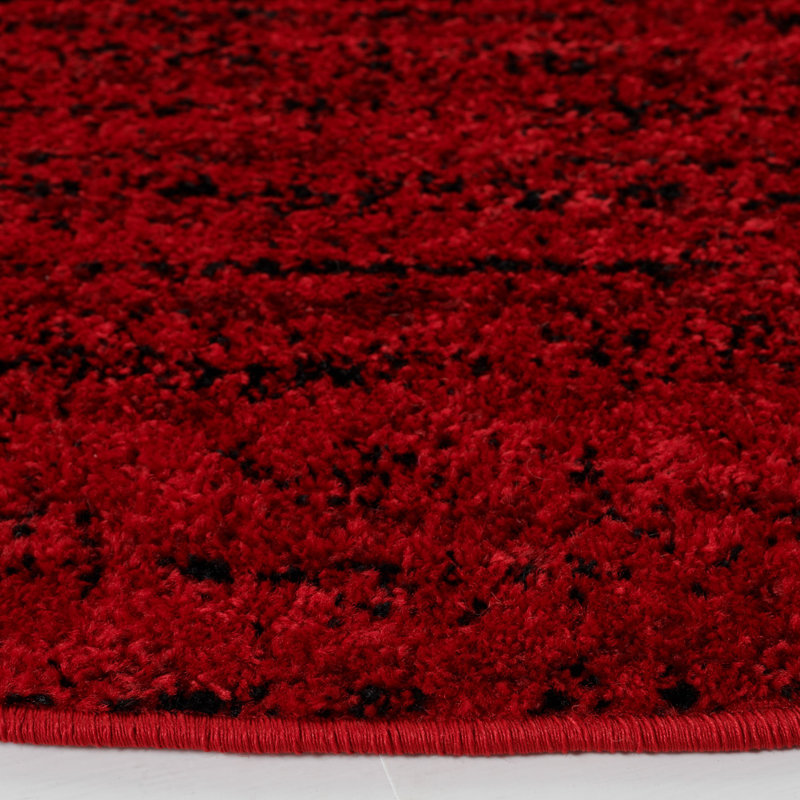 Riebe Red/Black Area Rug, Round 6'