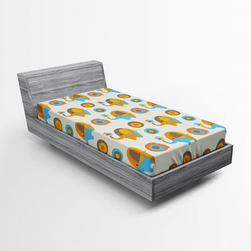 Drap-housse en microfibre éléphant, Drap-housse simple TG