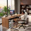 Fauteuil de massage, fauteuil inclinable chauffant avec 6 points de vibration - blanc-133587104-133587105