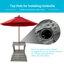 Table d'appoint en osier de rotin avec trou pour parasol Outsunny