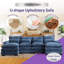 Canapé modulaire en chenille en U 110,63 po Redenius-929651228