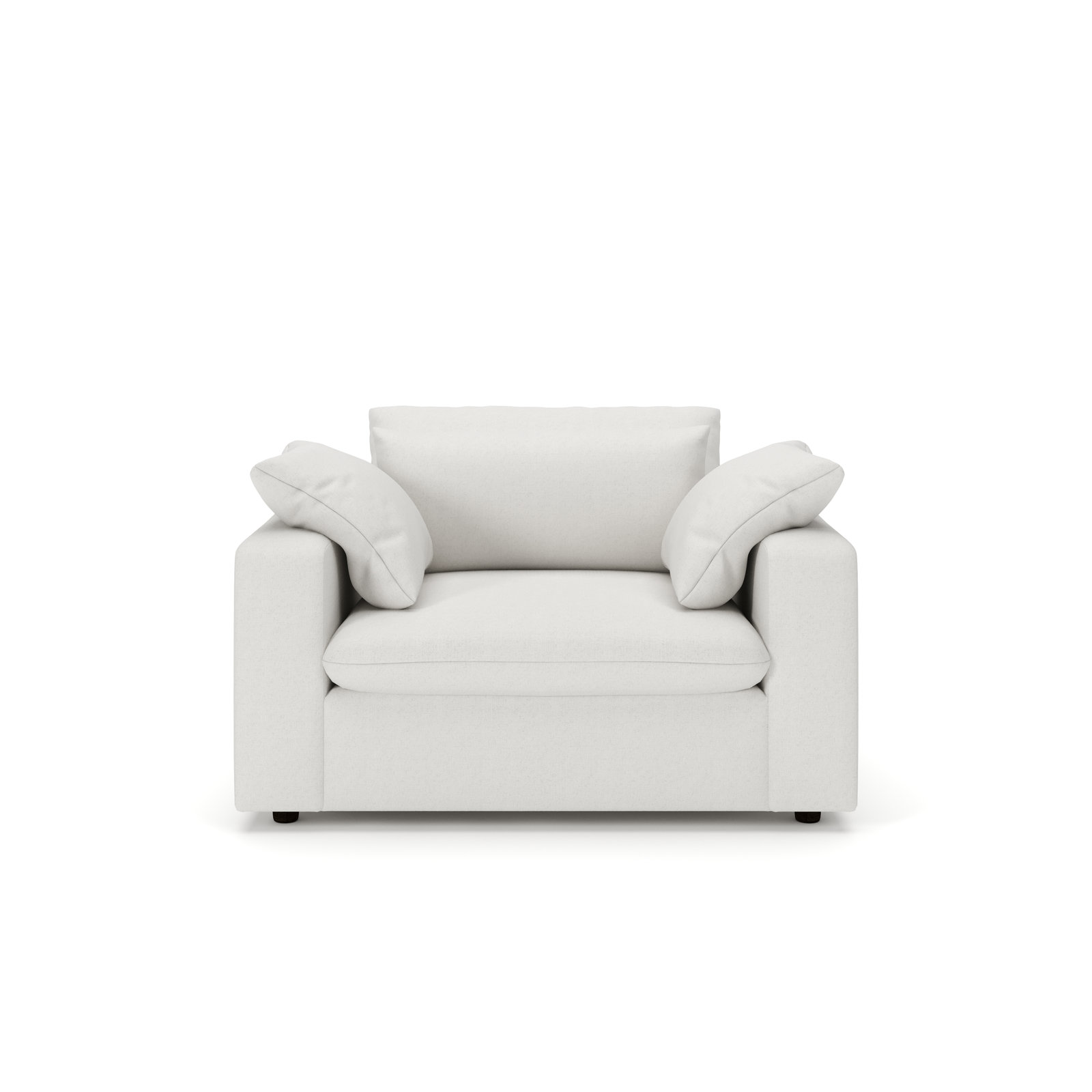 Remy Upholstered Chair And A Half, Macarena Beige Basketweave
