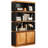 70'' Bookshelf  Bookcase With Storage Cabinet Book Shelf With Doors