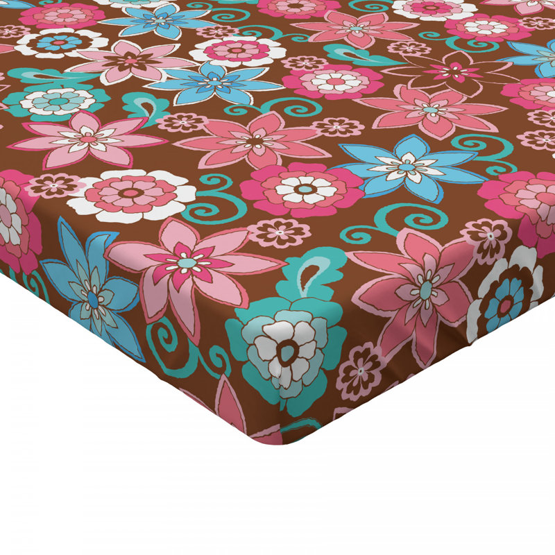 Microfiber Floral Fitted Sheet, Twin XL Fitted Sheet
