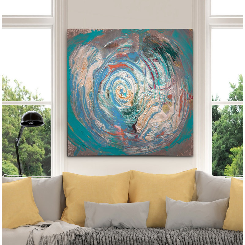 « space oddity ii », peinture, H 40 po x l 40 po x P 1,5 po, Toile tendue