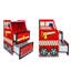 Table de chevet avec tiroirs et casier de rangement ouvert Kids Fire Truck