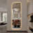LED Full Length Wall Mirror, Irregular Shape Design,Dimmable Lighting, 5Mm Copper-Free Glass, Hardwired Or Plug-In, For Entryway, Bedroom & Salon