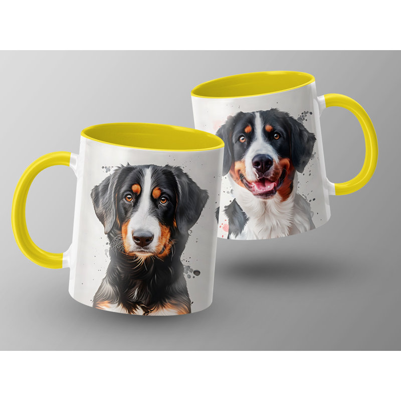 Ceramic Coffee Mug, 2, Yellow
