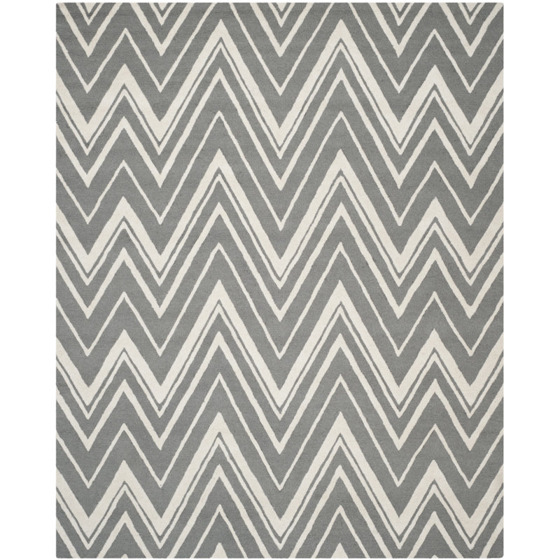 Ellicott Hand Tufted Wool Chevron Rug, Rectangle 9' x 12'