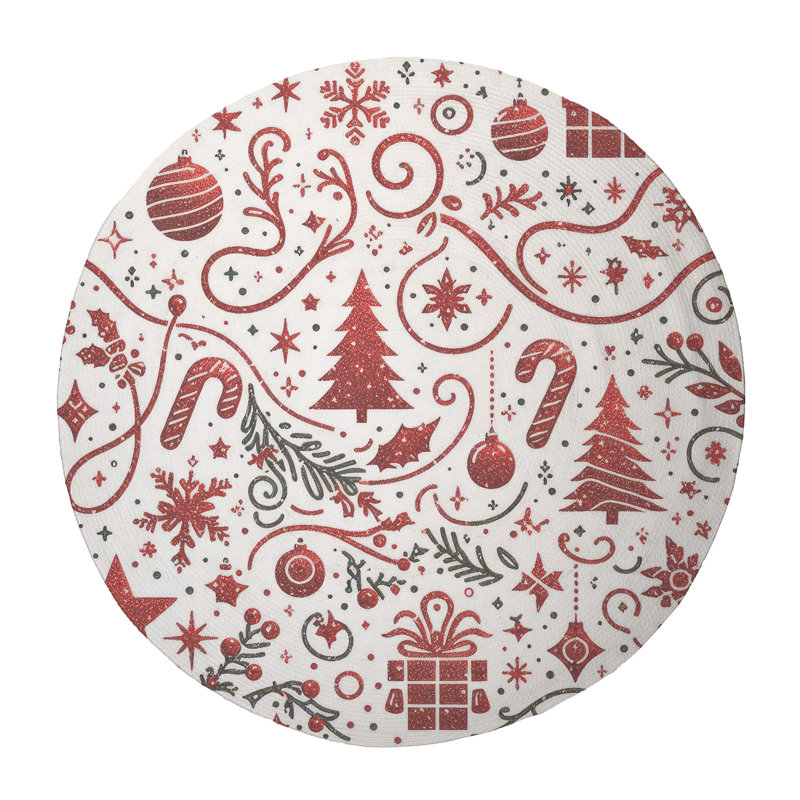 Tapis tressé Festive Shine, Rond 5 pi