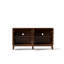 Buffet 60,5 "Mid Century Modern Buffet avec rangement, noyer 