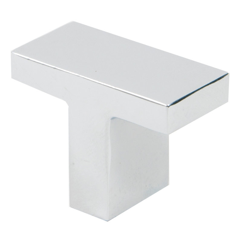 1 1/2 Length Rectangle Knob, Chrome