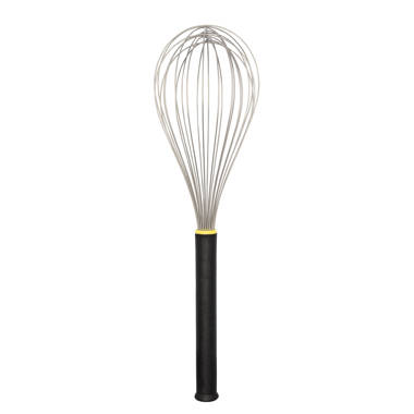 12 in. Professional Gold Heavy Duty Whisk with Grey Handle