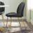 Scoop Gold Stainless Steel Leg Performance Velvet Dining Chair-811808736