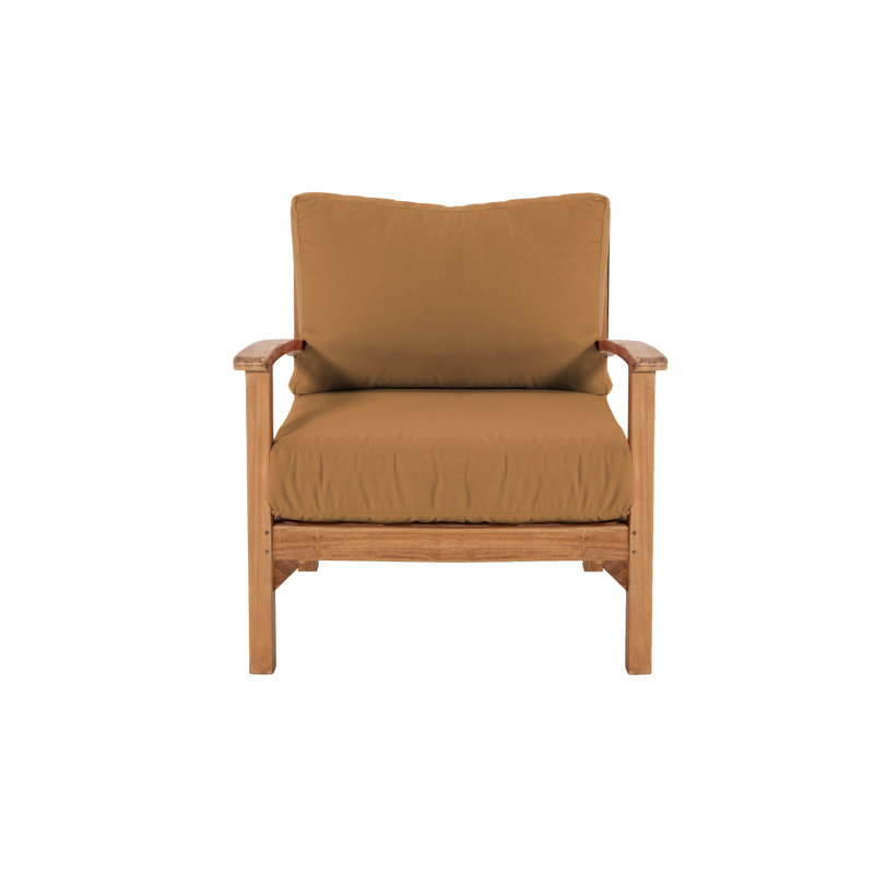 Huntington Teak Outdoor Lounge Chair , Sunbrella® Cushions Included, Camel