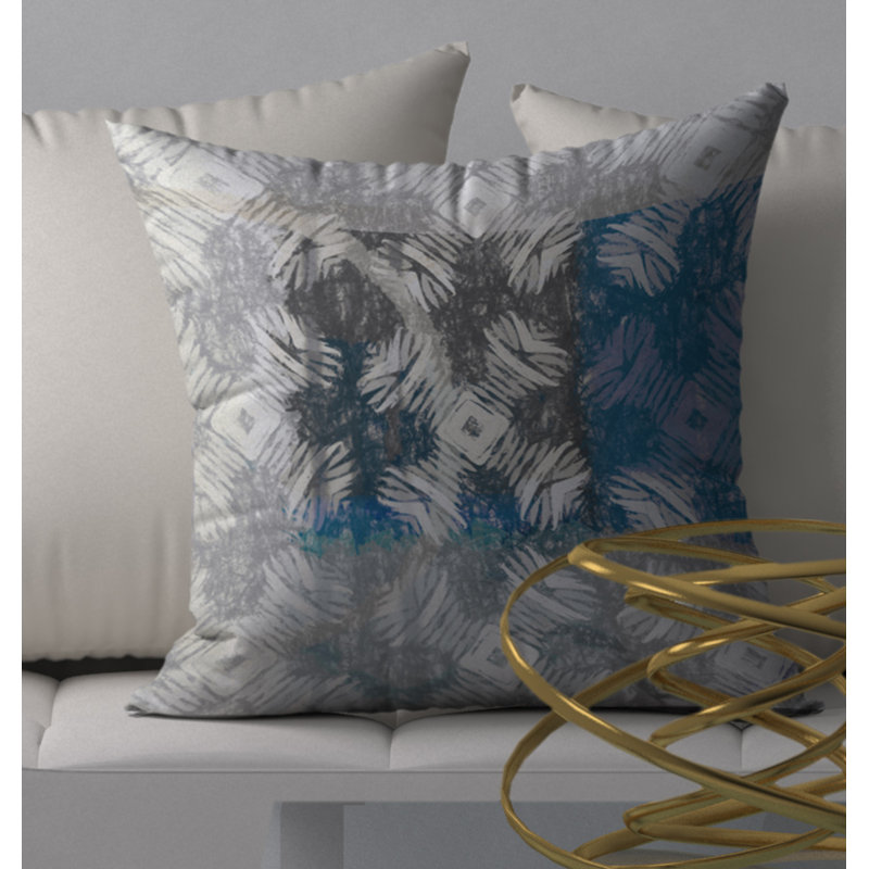 Abstract Reversible Throw Pillow, 18" x 18"