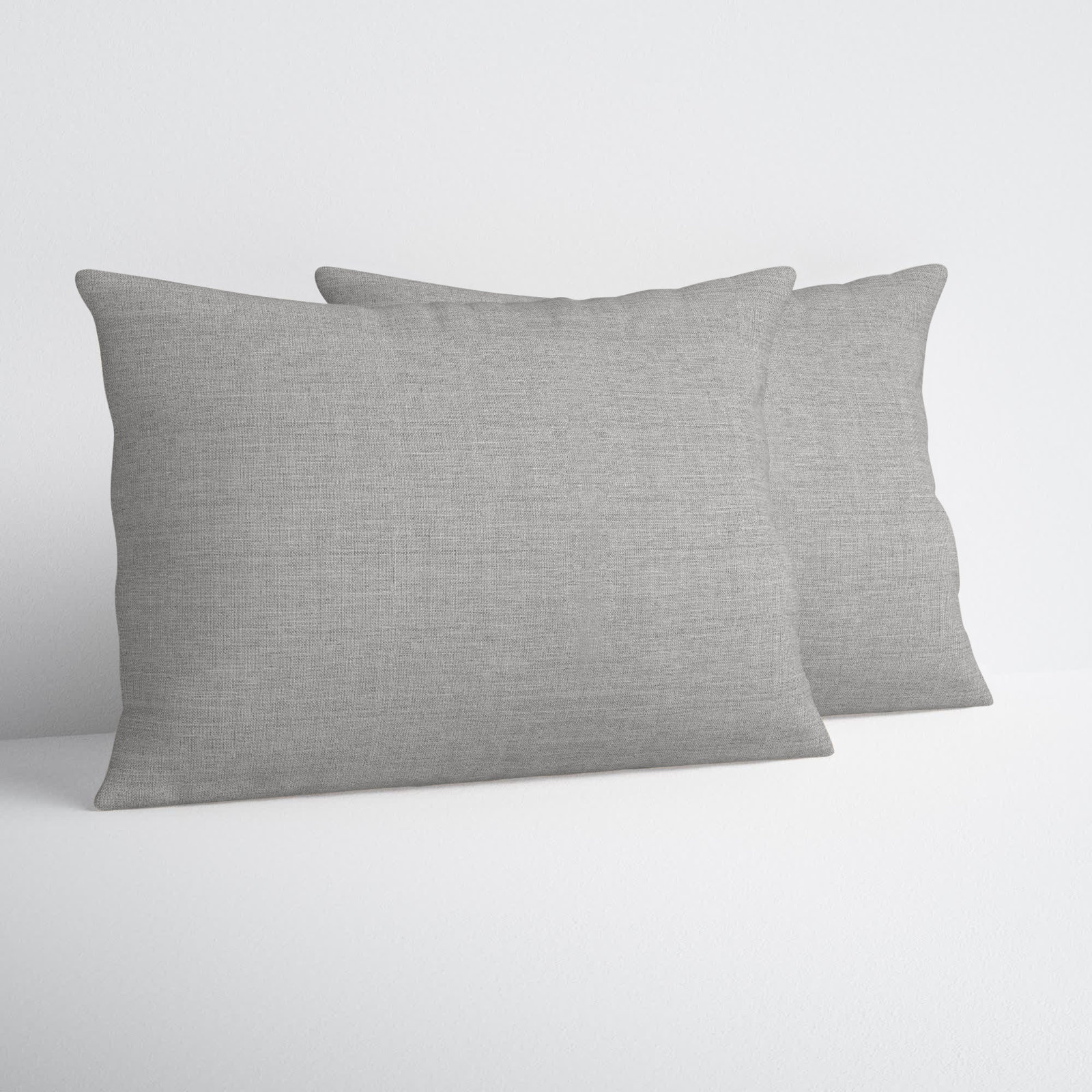 Easton Sunbrella Weather Resistant Lumbar Pillows (Set of 2), 12" x 18", Cast Pumice