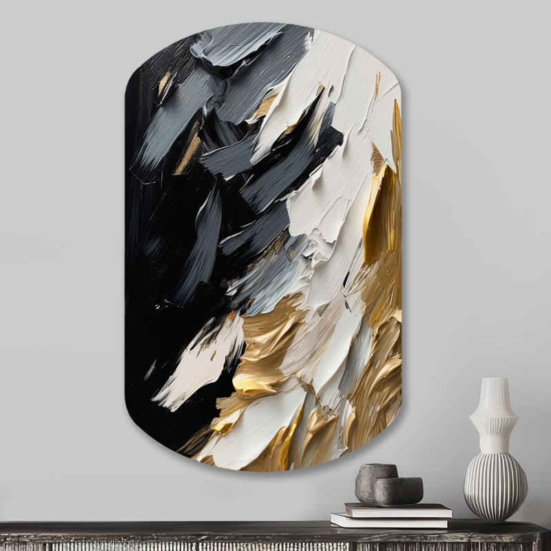 Lohman - Art abstrait cylindrique asymétrique en métal, H 31 po x l 19 po