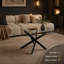 Table basse ovale avec plateau en verre trempé Table à thé moderne avec pieds en métal robuste Meuble de salon polyvalent et peu encombrant Support plat stable et facile à nettoyer