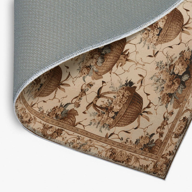 Tapis d'intérieur et d'extérieur brun français, Rectangulaire 8 pi x 10 pi