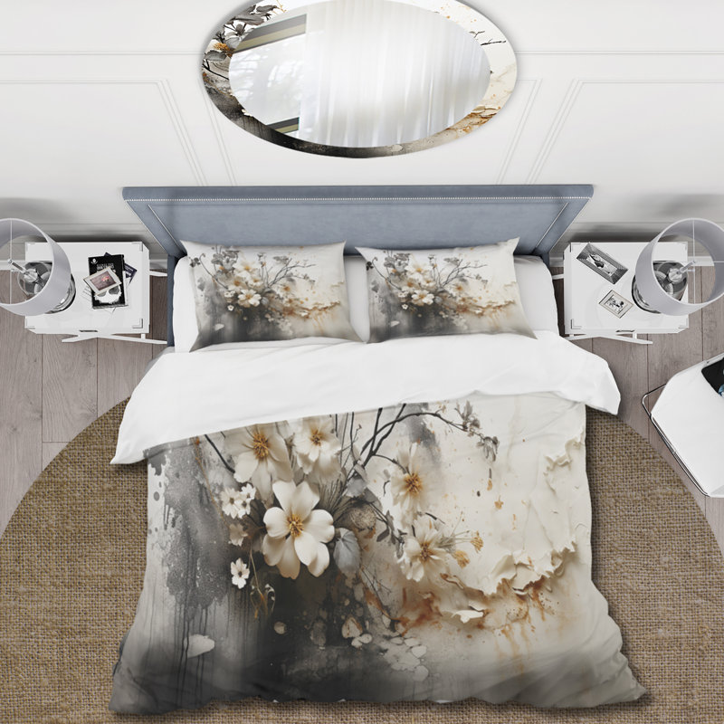 Ensemble de housse de couette Bohemian Earthly Floral Collage I BeddingMicrofiber / Polyester