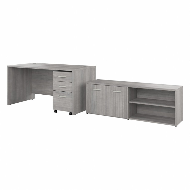 3 Piece Rectangular 60W Computer Desk Office Set