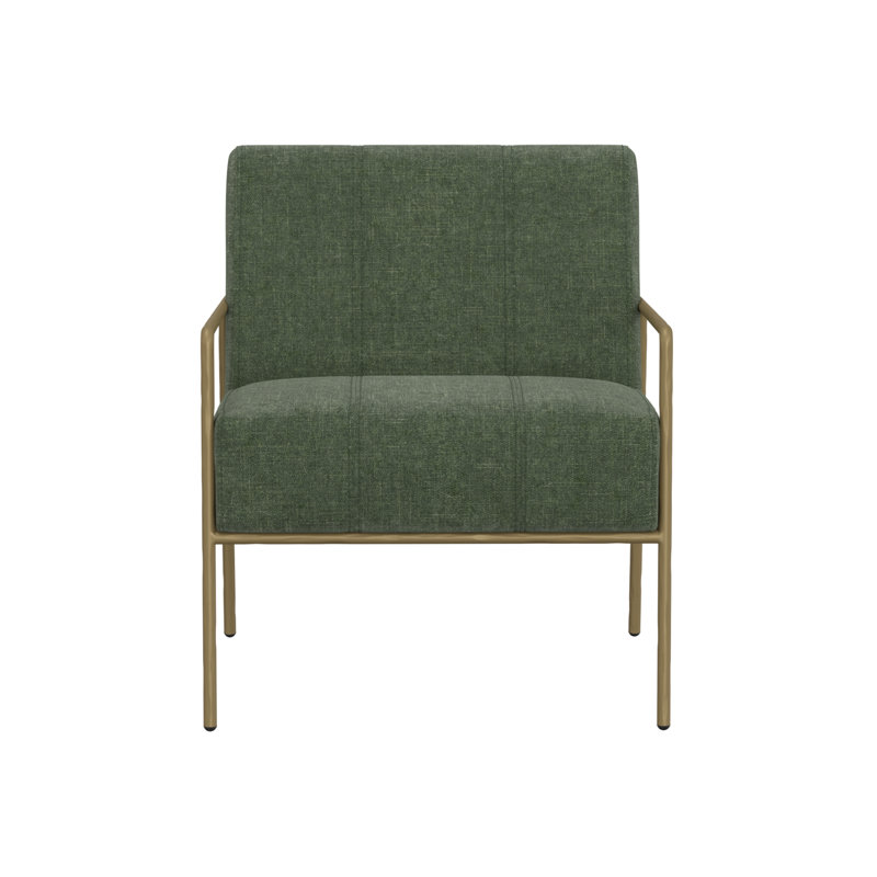 Structure en bois et base en métal, fauteuil