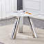 Table en pierre frittée avec pieds en acier
